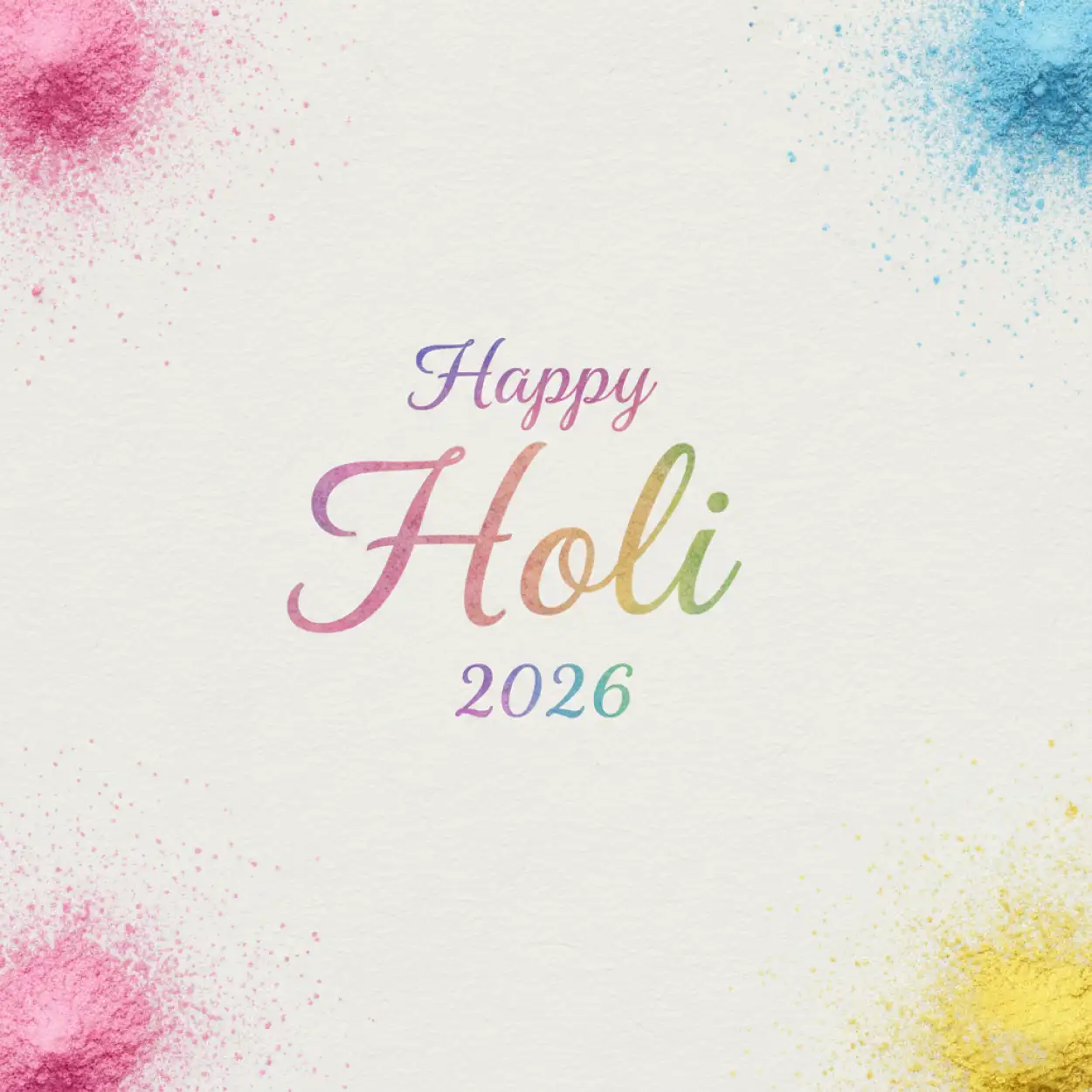 colorful happy holi greeting card 2026 2