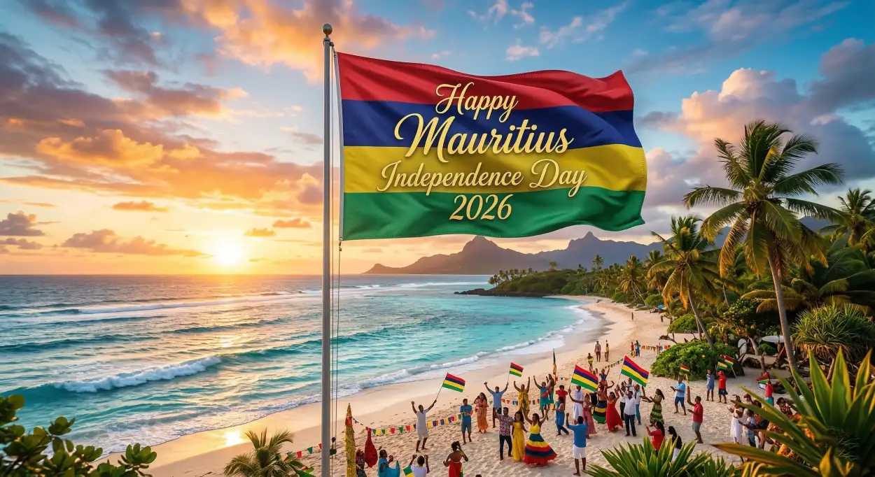 Free Download Colorful Mauritius Independence Day 2026 Greeting Card - High Quality Happy Mauritius Independence Day 2026 Image