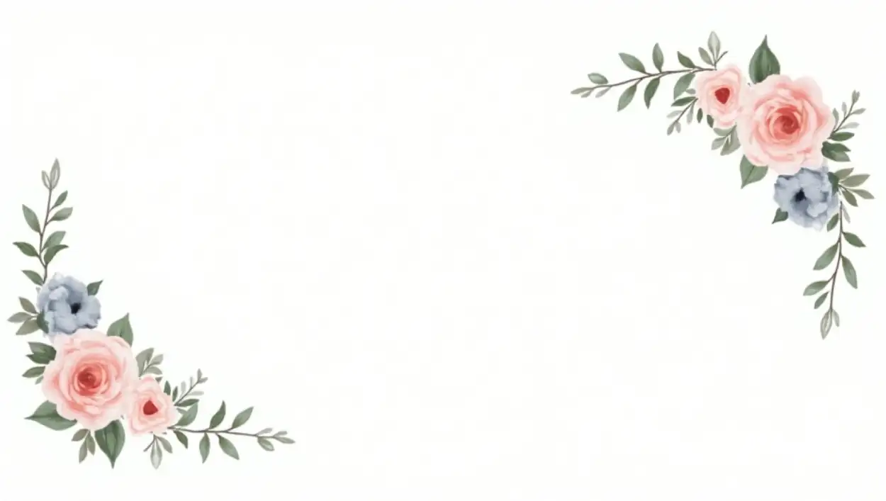 Free Download Corner Flower Border For Page Decoration - High Quality Flower Border Background