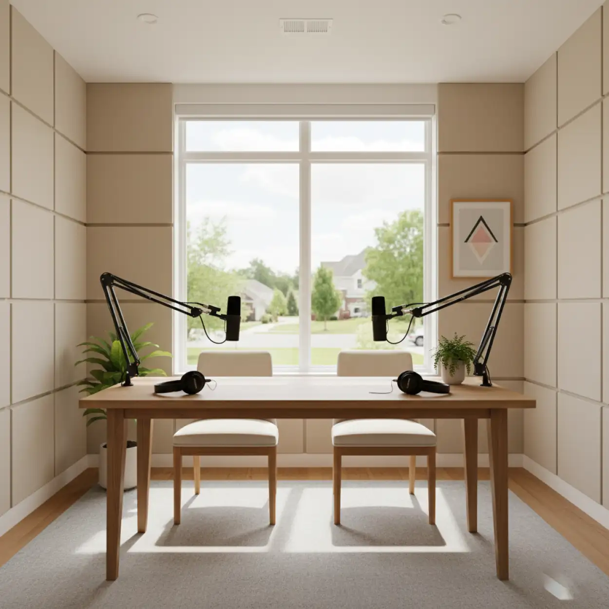 Free Download Cozy Podcast Recording Studio Background - High Quality Podcast Studio Background Background