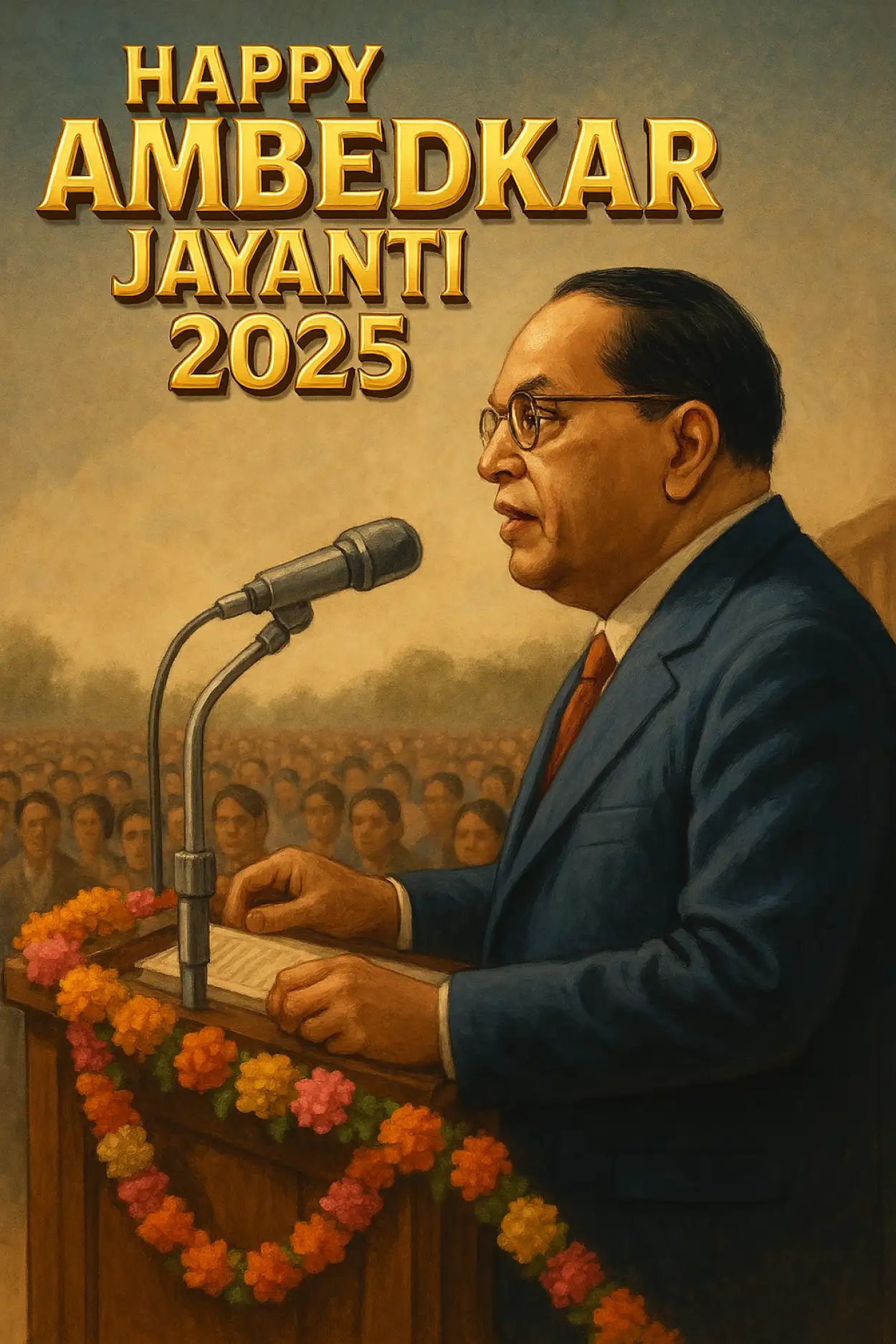Creative Ambedkar Jayanti 2025 image design