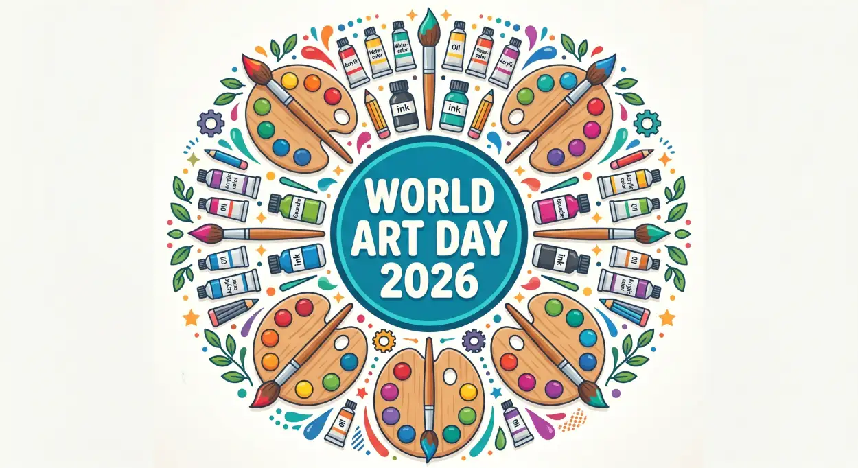 Free Download Creative Ideas For World Art Day - High Quality World Art Day 2026 Wishes Image