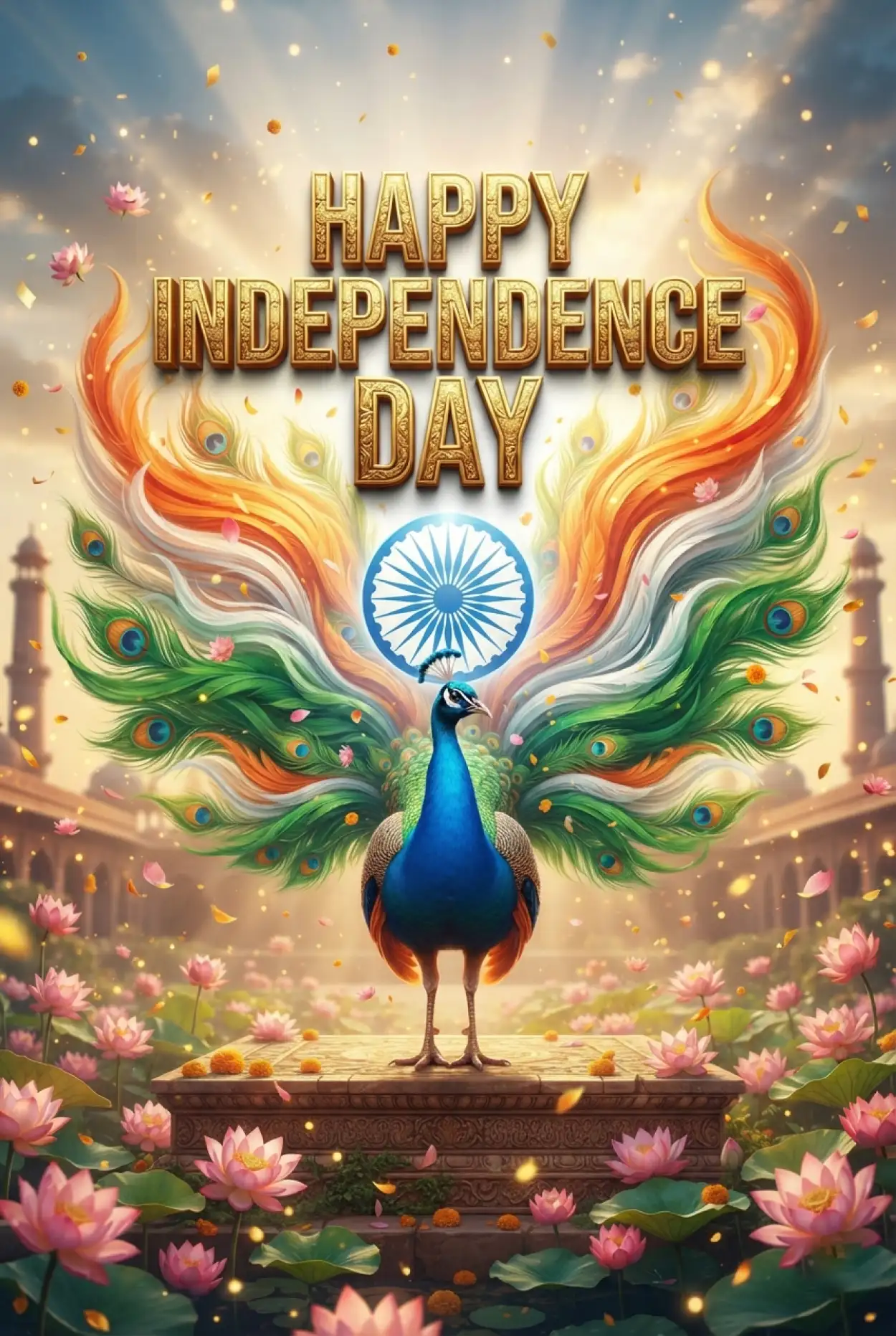 Free Download Creative Independence Day Wishes 2026 - High Quality Indian Independence Day Wishes 2026 Image