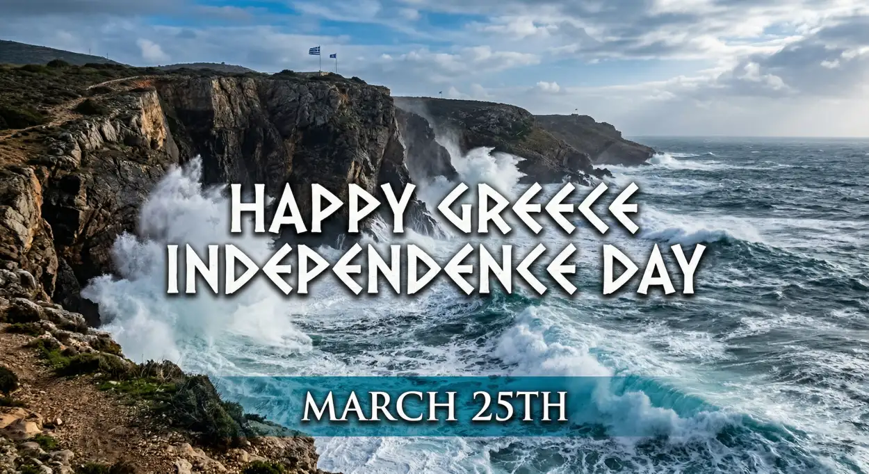 Free Download Creative Posts Greek Independence Day - High Quality Happy Greece Independence Day 2026 Image
