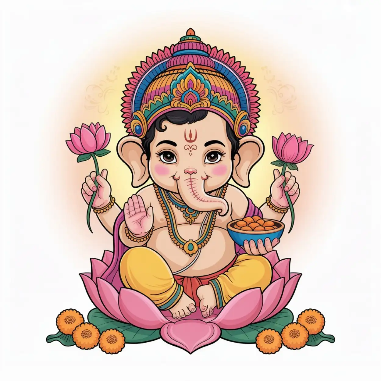 cute baby Ganesha statue photo Ganesh Chaturthi