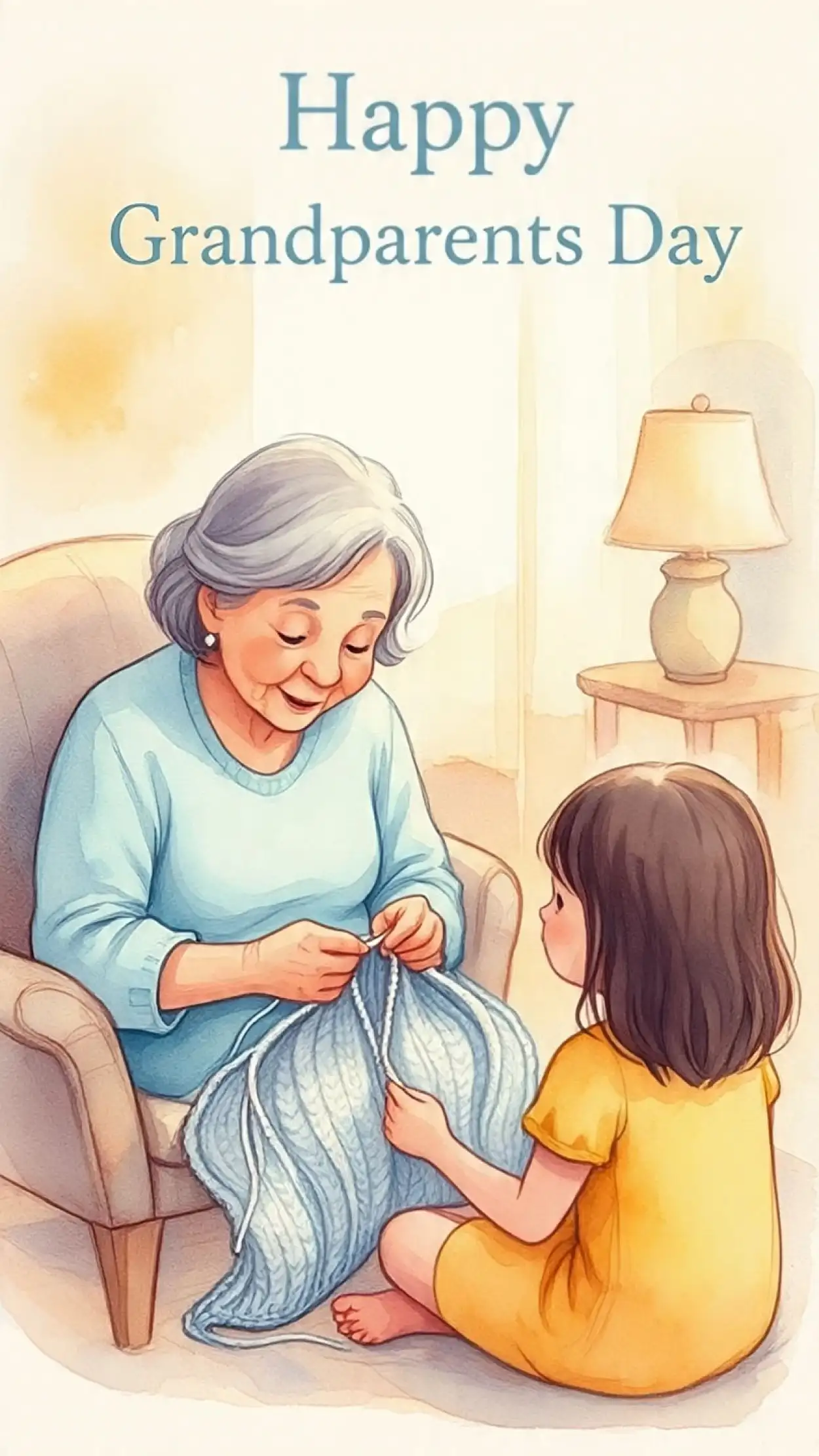 cute cartoon happy grandparents day images for kids