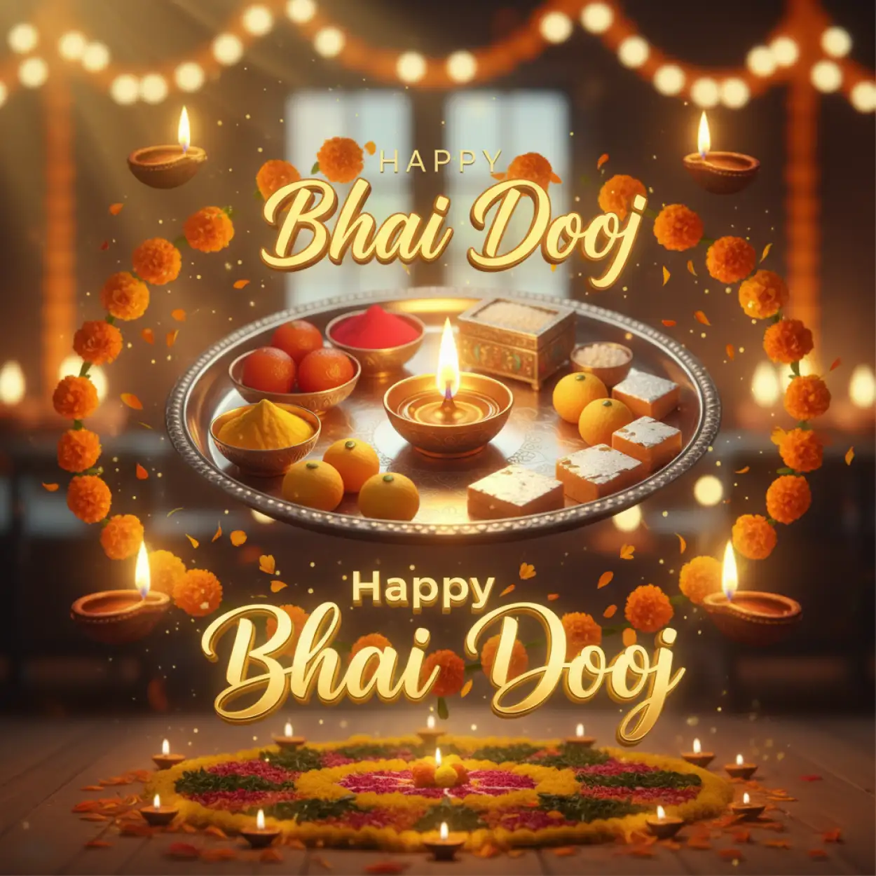 cute happy bhai dooj 2025 wishes with cartoon images