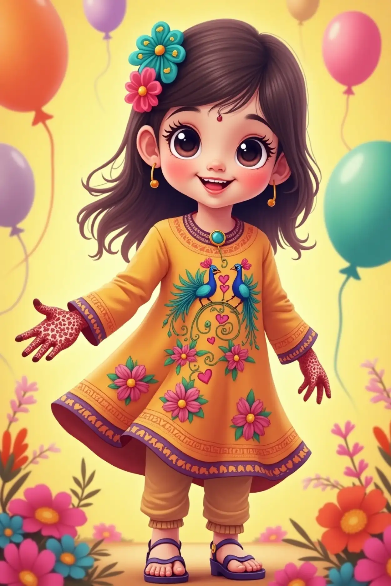 cute mehndi design for sawan monday