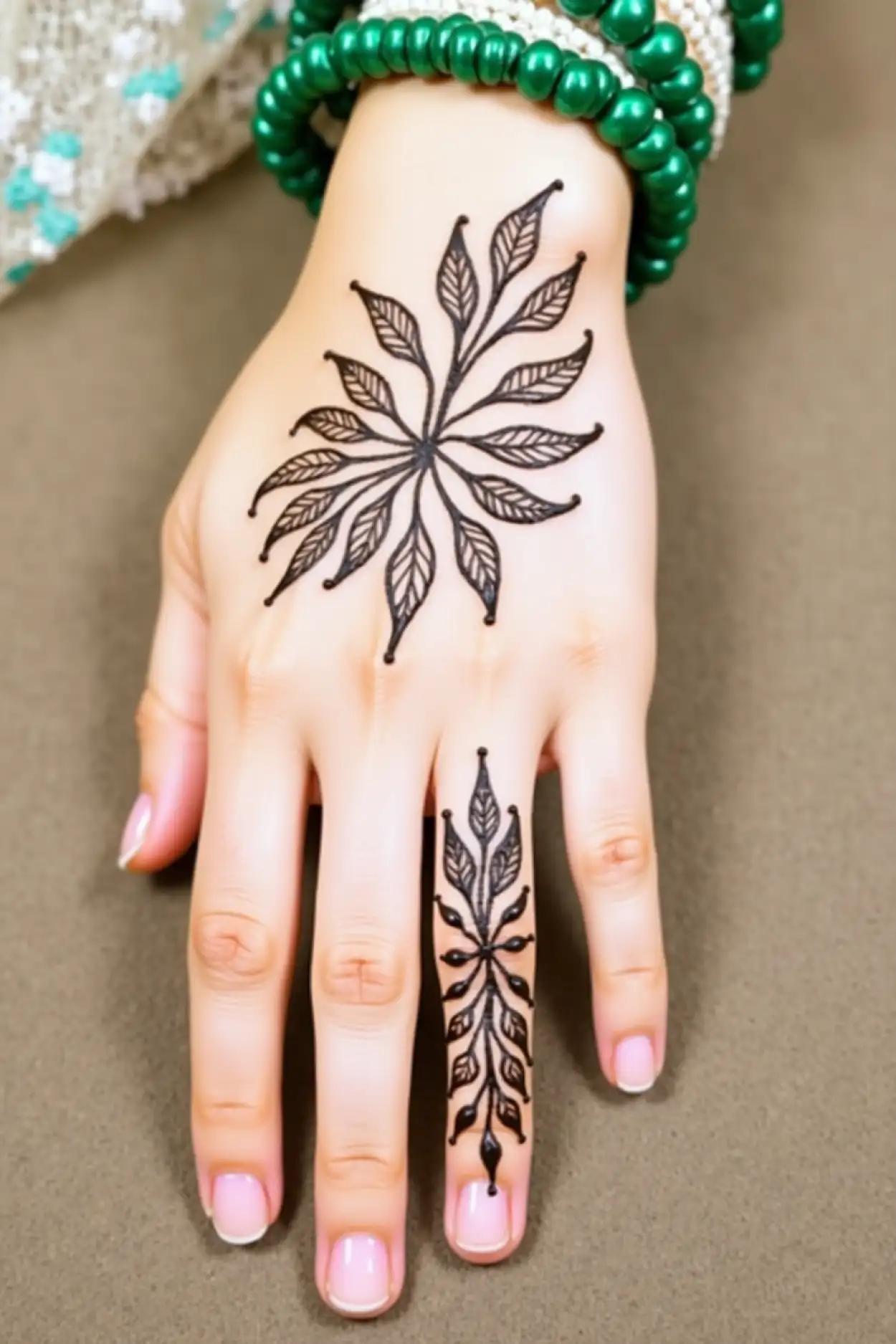 cute mehndi design for sawan monday