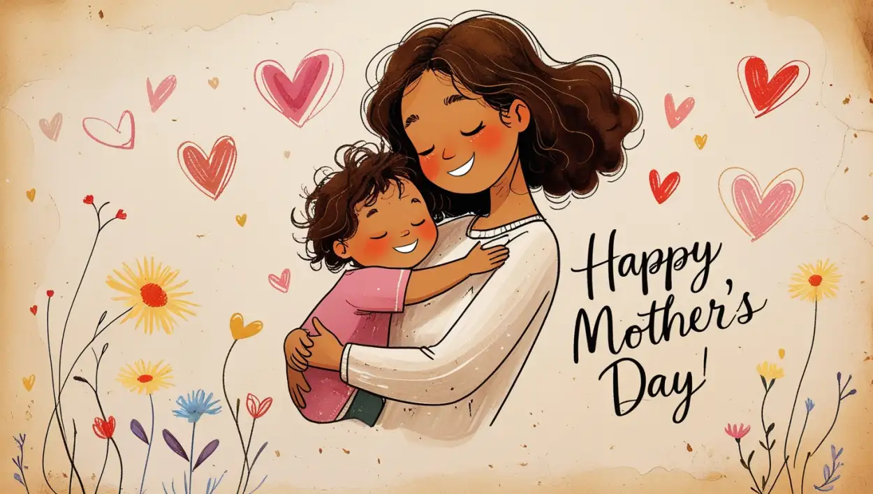 Cute Mothers Day background for cards