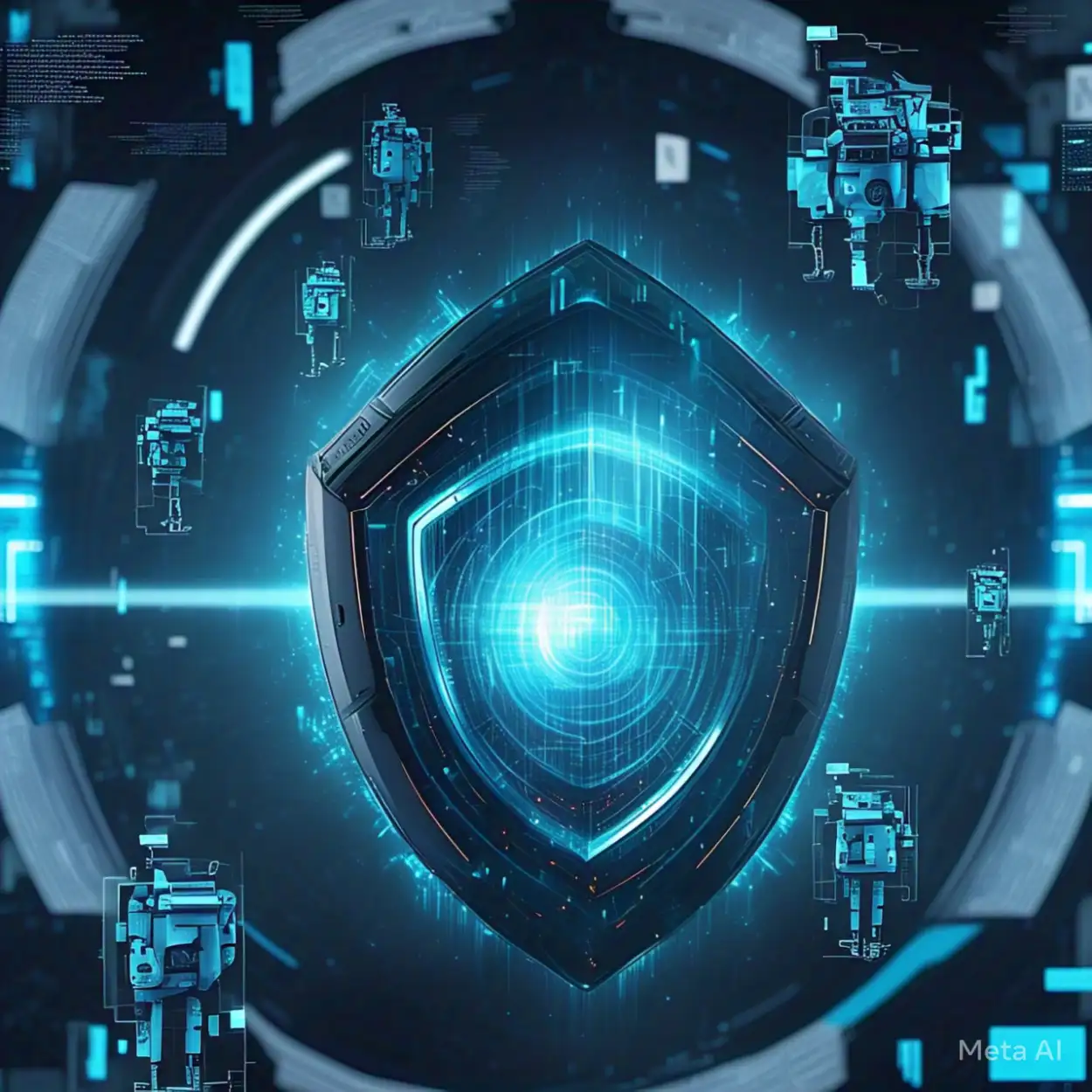 Cybersecurity technology background with digital lock