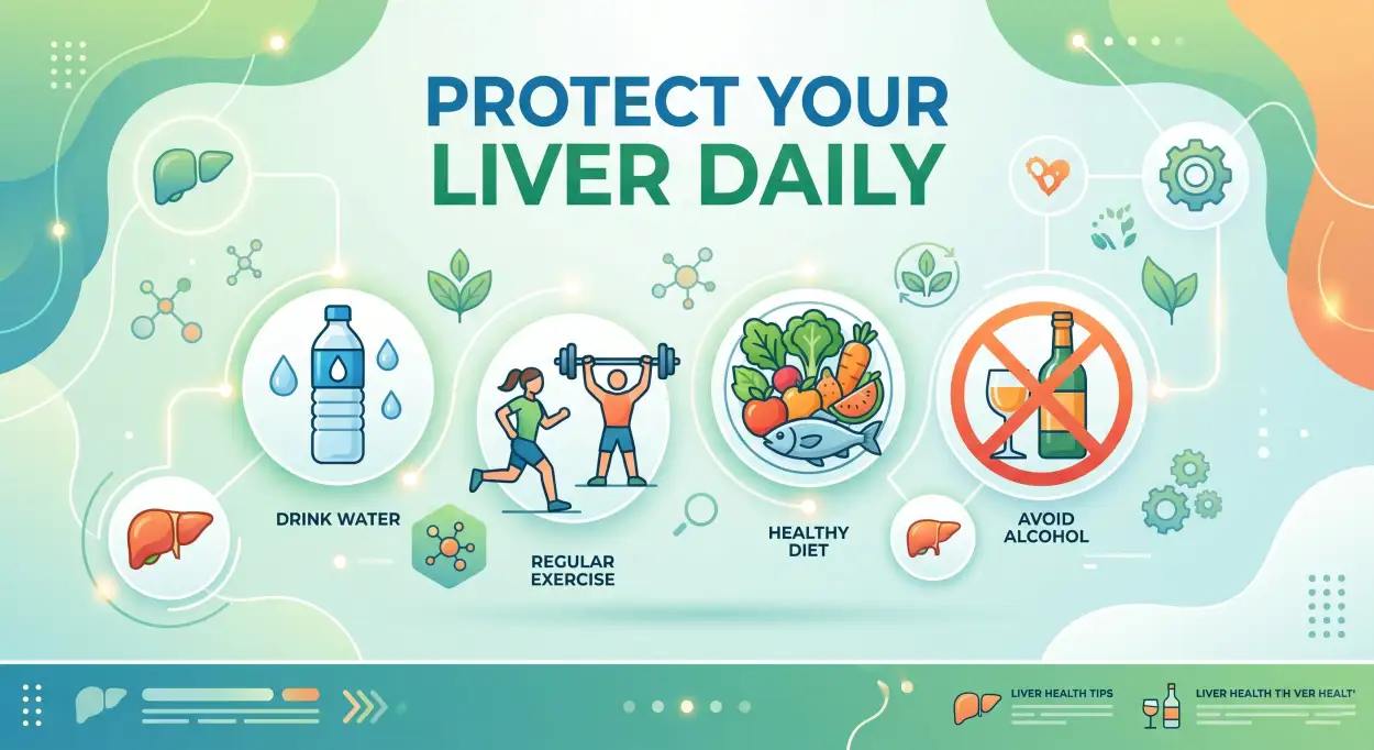 Free Download Daily Habits For Liver Protection - High Quality National Protect Liver Day 2026 Image