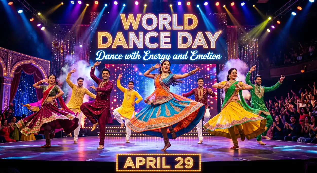 Free Download Dance Day Anchoring Script In Hindi - High Quality World Dance Day 2026 Image