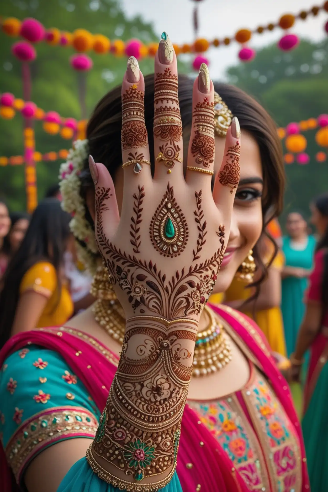 Dark Mehndi Stain Design For Teej - Royalty Free Teej Mehndi Design Image | Pngmagic Free Download Dark Mehndi Stain Design For Teej - High Quality Teej Mehndi Design Background