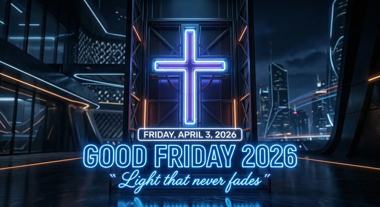 Free Download Dark Theme Good Friday Png Design - High Quality Good Friday 2026 Transparent PNG