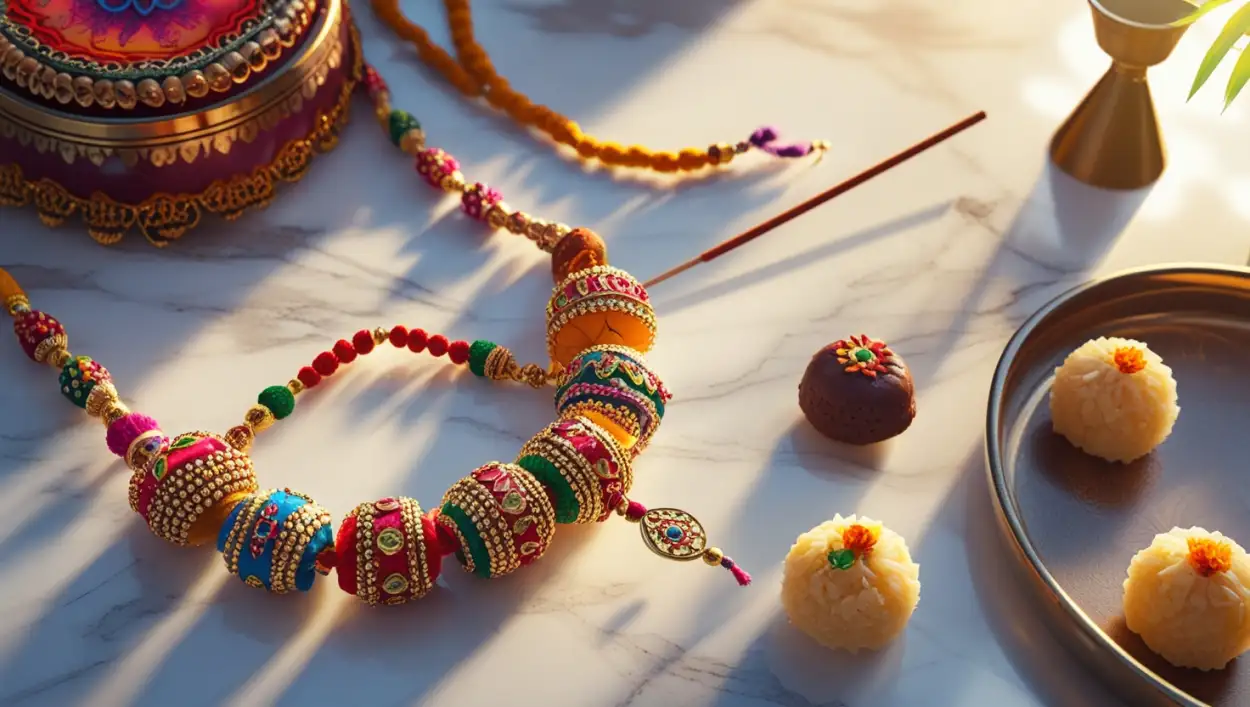 decorative raksha bandhan background pattern