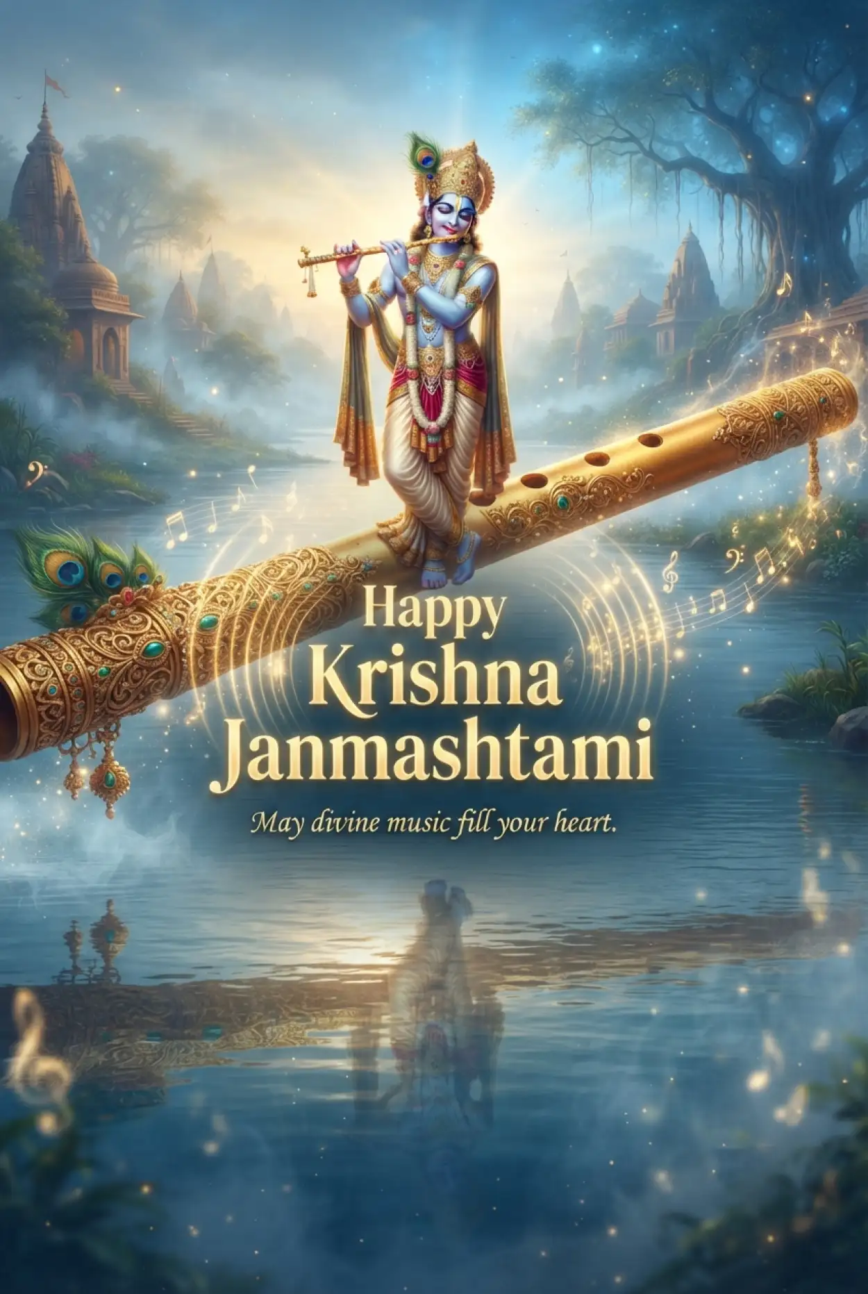 Free Download Devotional Happy Krishna Janmashtami Greetings - High Quality Happy Krishna Janmashtami Greetings Image