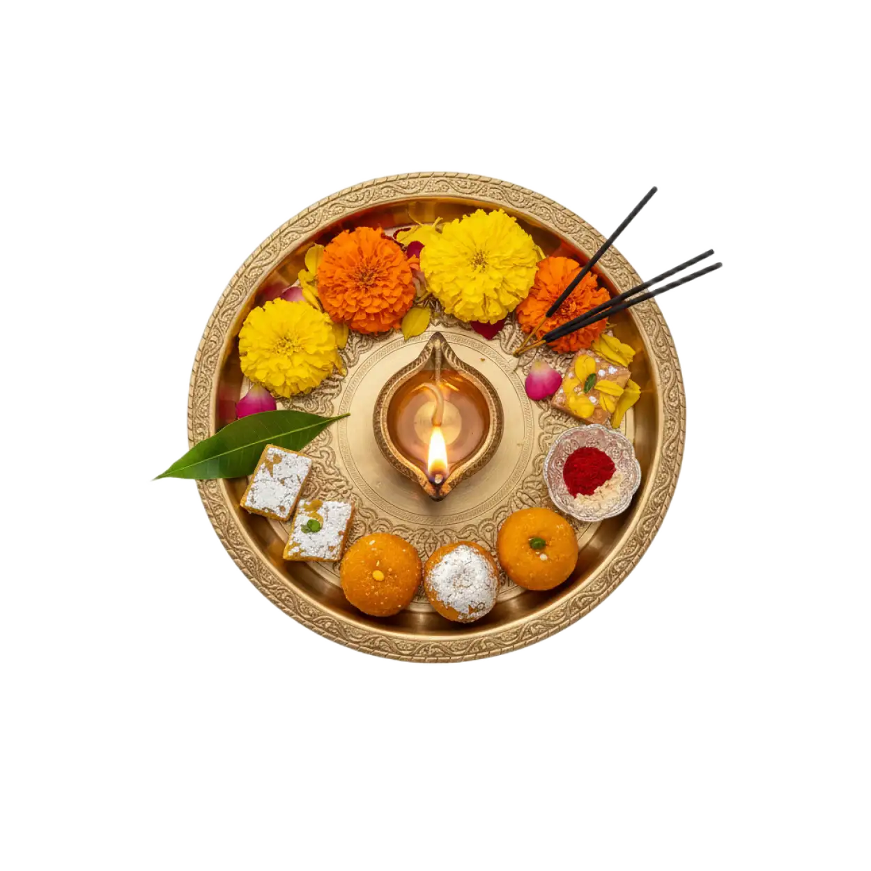 dhanteras puja thali png free