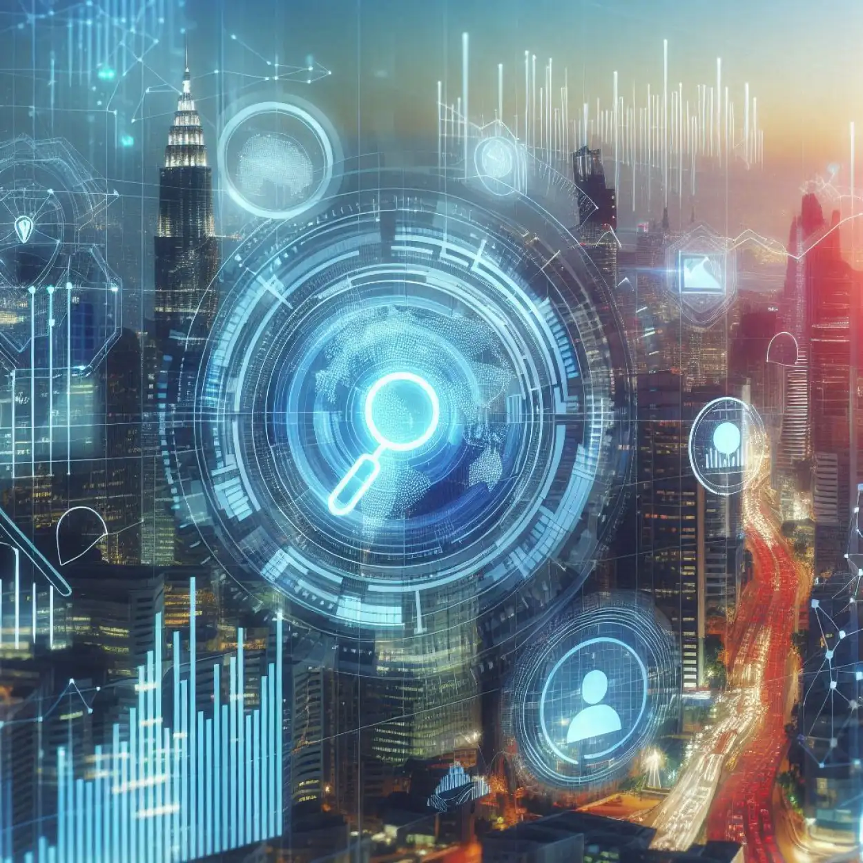 Digital Data Analytics Background With Financial Graph Overlay - Royalty Free Technology Background Image | Pngmagic Free Download Digital Data Analytics Background With Financial Graph Overlay - High Quality Technology Background Background