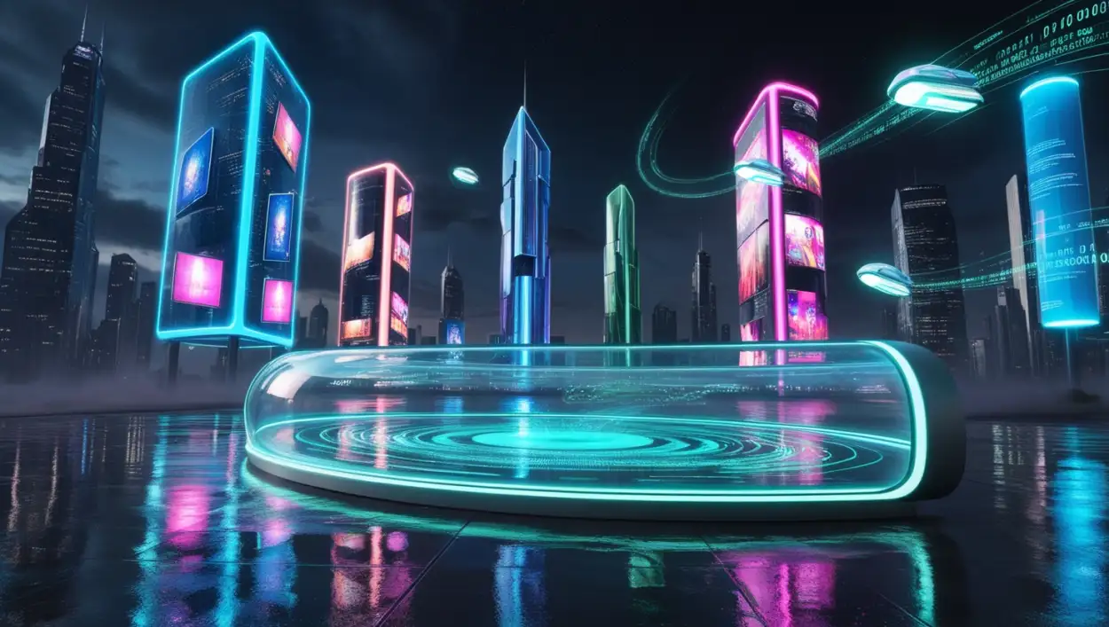 Digital transformation background with futuristic interface