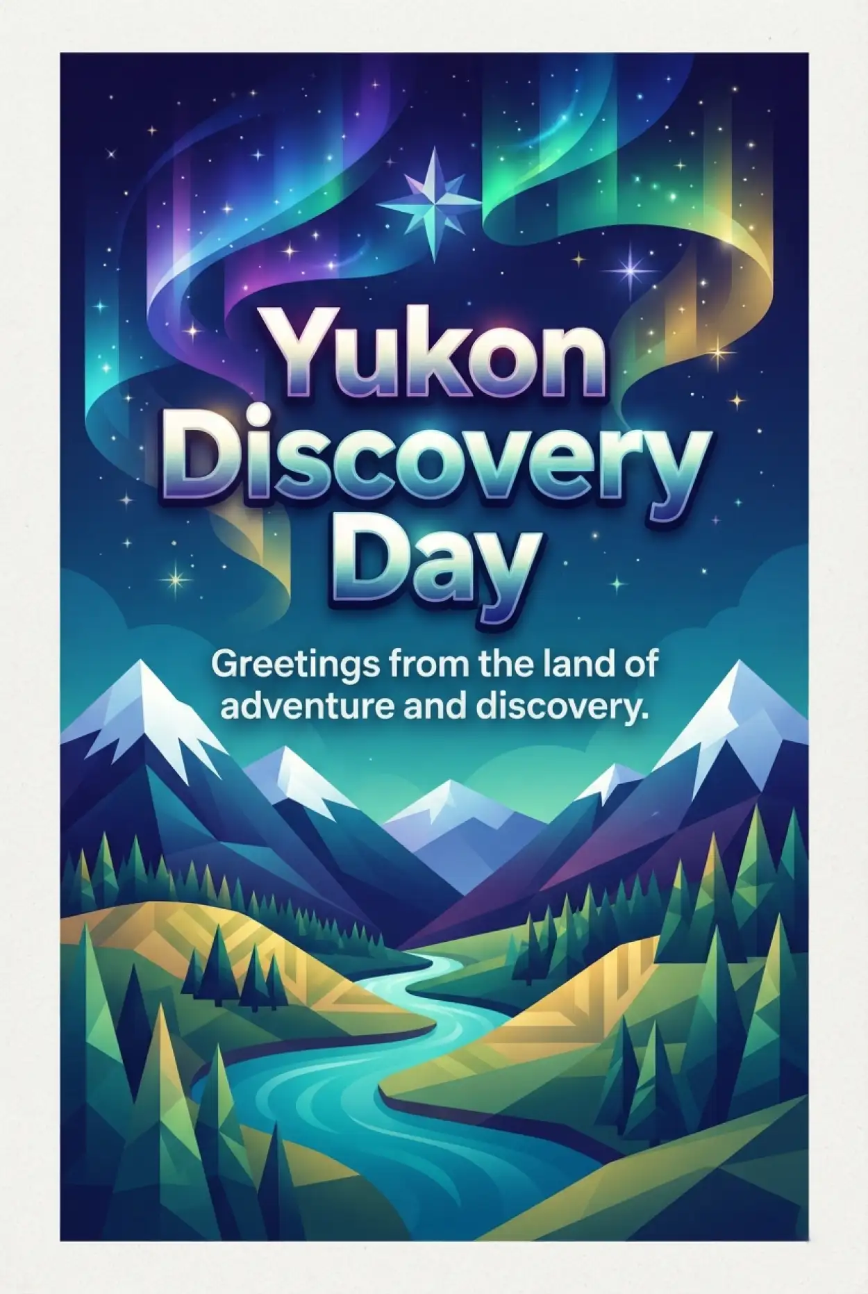 Free Download Discovery Day 2026 Yukon Holiday Greeting - High Quality Discovery Day 2026 Image