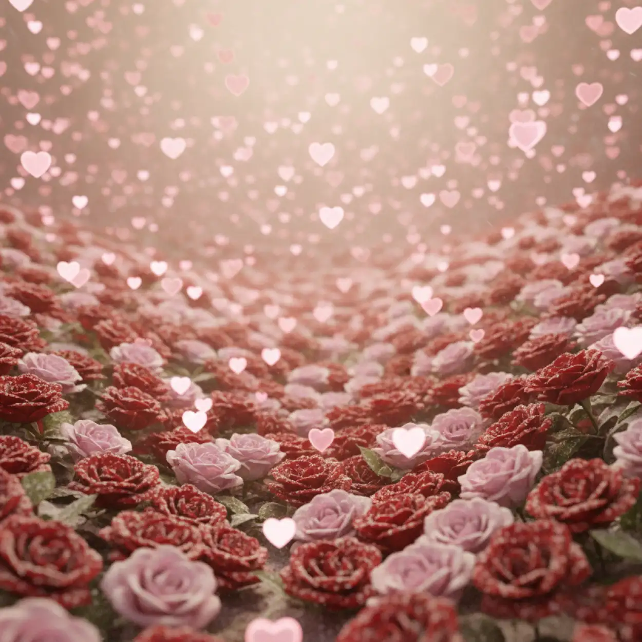 dreamy red pink valentines background