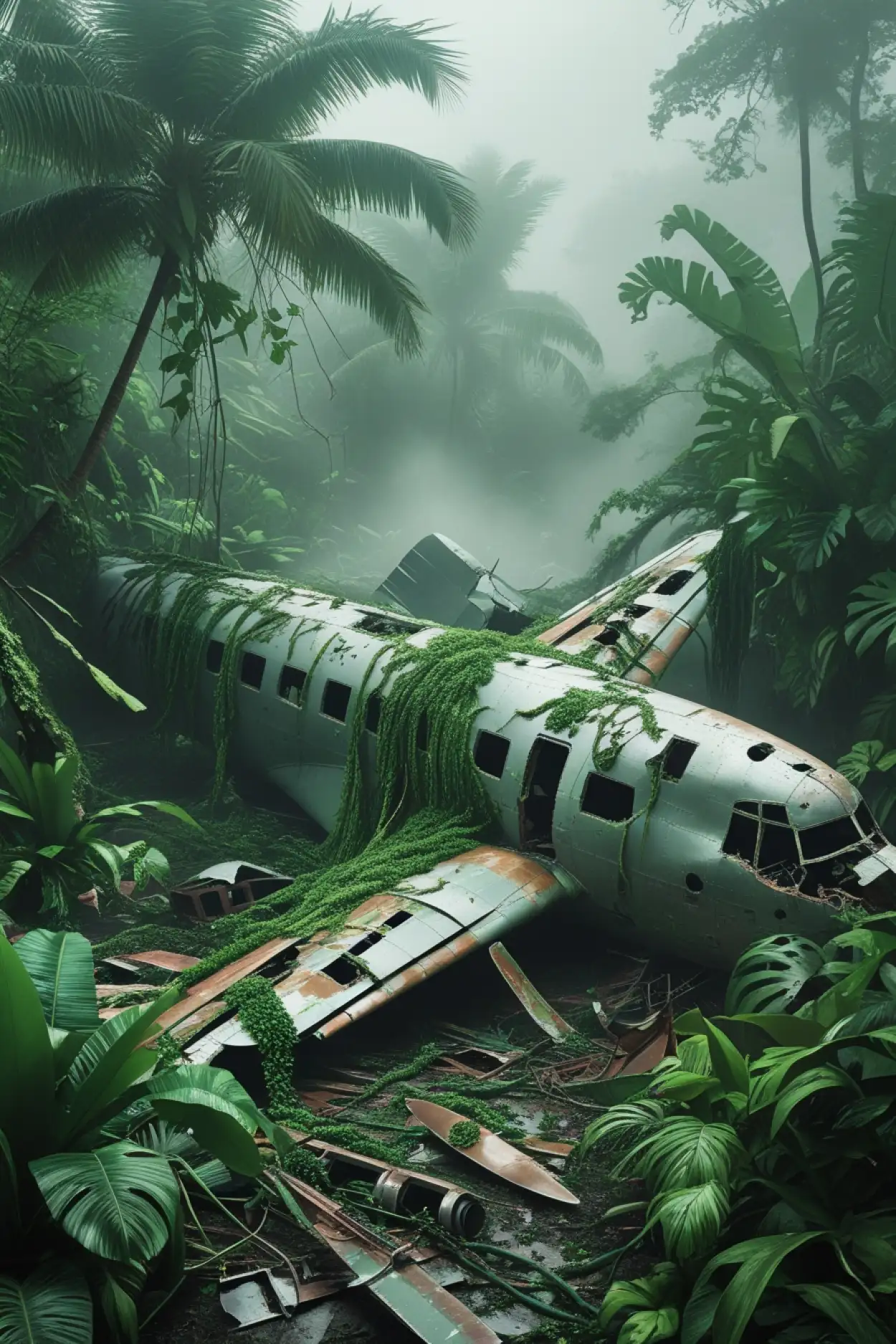 Free Download Drone Shot Of Plane Crash Background - High Quality Plane Crash Background Background
