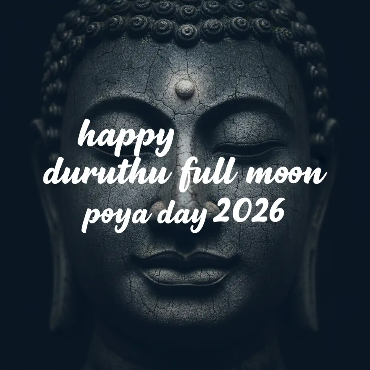 duruthu poya day greeting card 2026