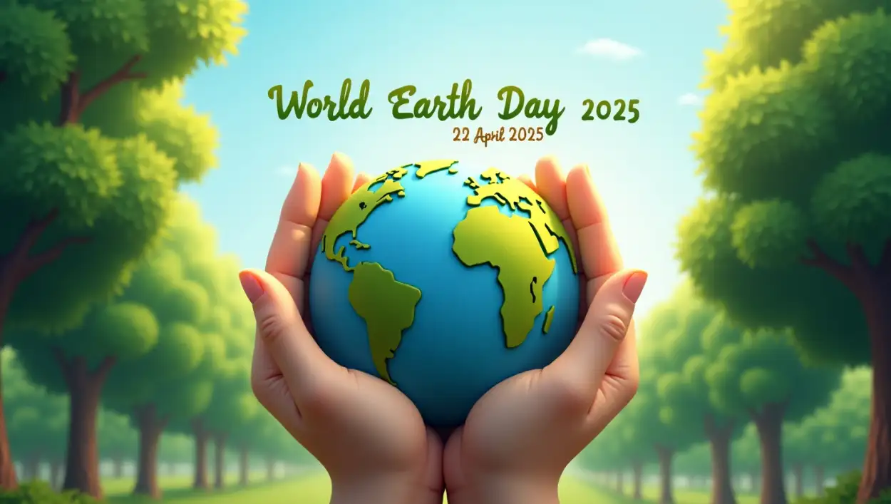Earth Day 2025 hand painting idea photo