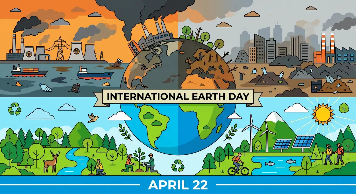 Free Download Earth Day 2026 Cartoon Style Design - High Quality International Earth Day 2026 Image