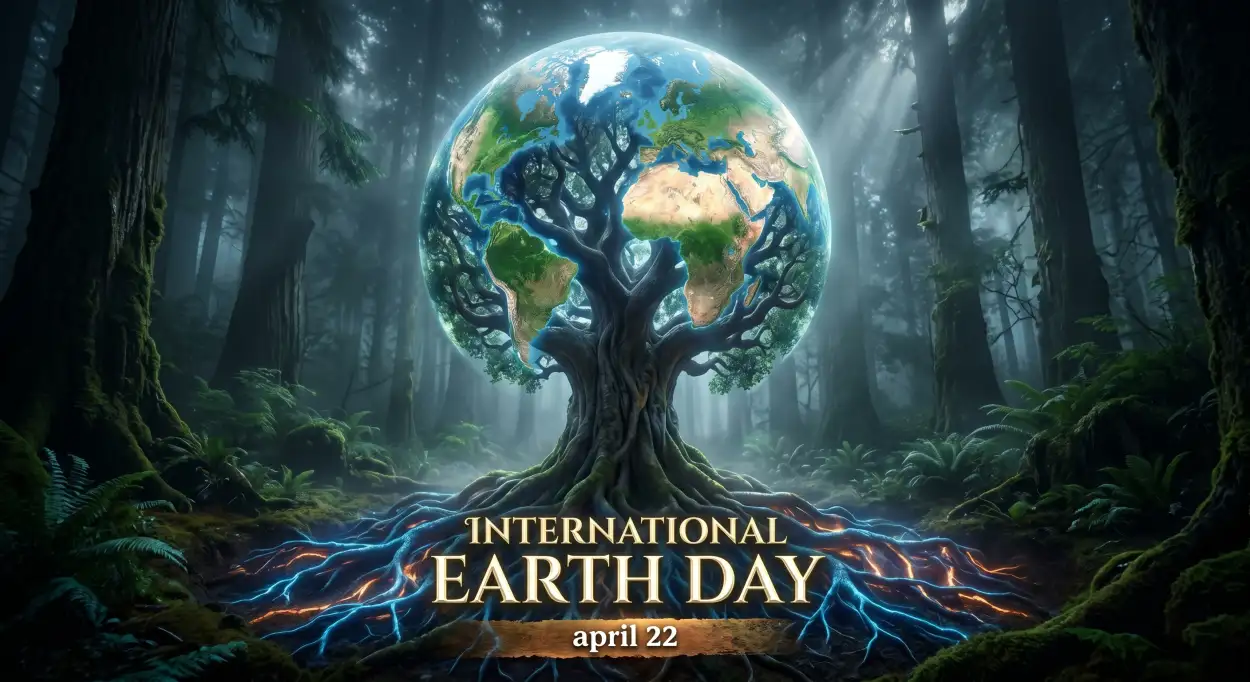 Free Download Earth Day 2026 Leaf And Globe Png - High Quality International Earth Day 2026 Transparent PNG