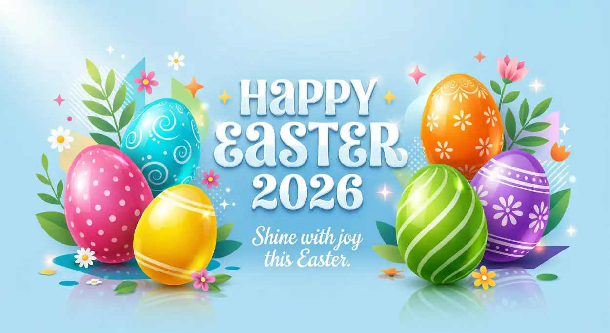 Free Download Easter 2026 Greetings For Us Families - High Quality Happy Easter 2026 Image