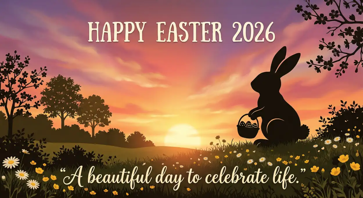 Free Download Easter 2026 Religious Quotes - High Quality Happy Easter 2026 Image
