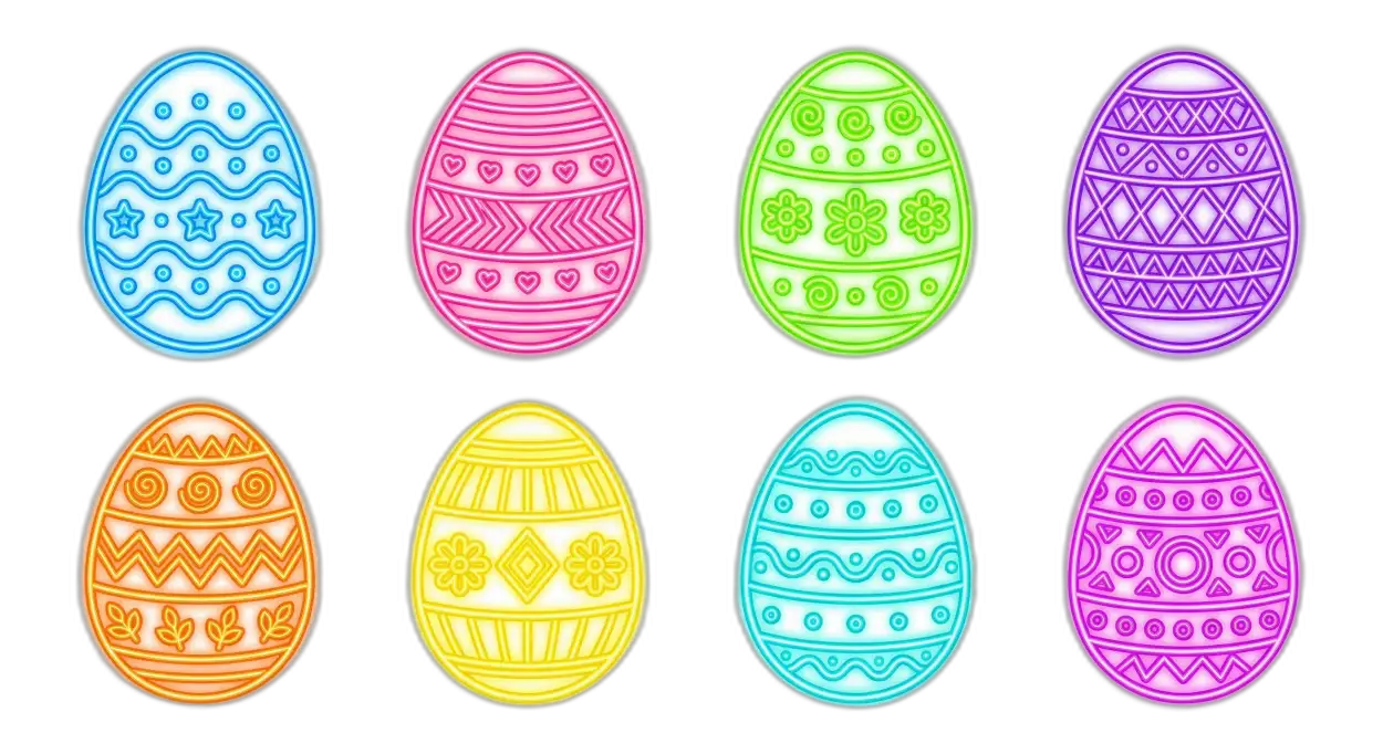 Free Download Easter Eggs Png Editable Design - High Quality Easter Eggs Png Transparent PNG