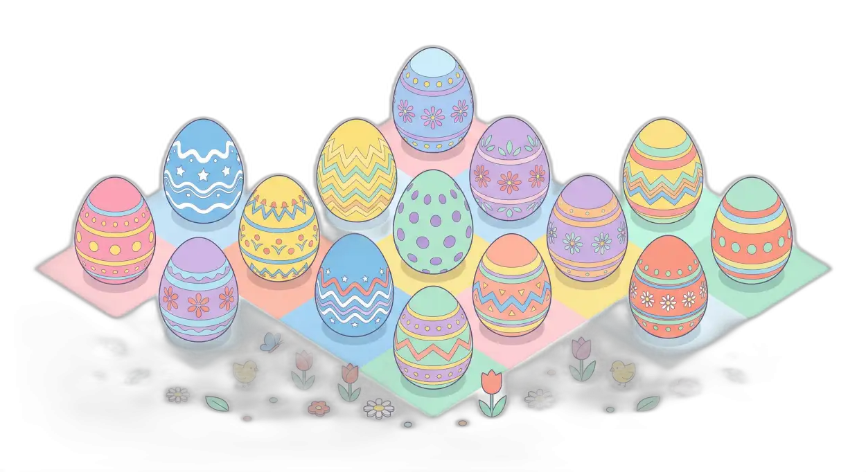 Free Download Easter Eggs Png For Social Media Design - High Quality Easter Eggs Png Transparent PNG