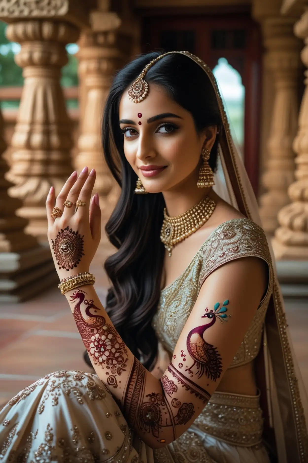 easy mehndi design for sawan puja