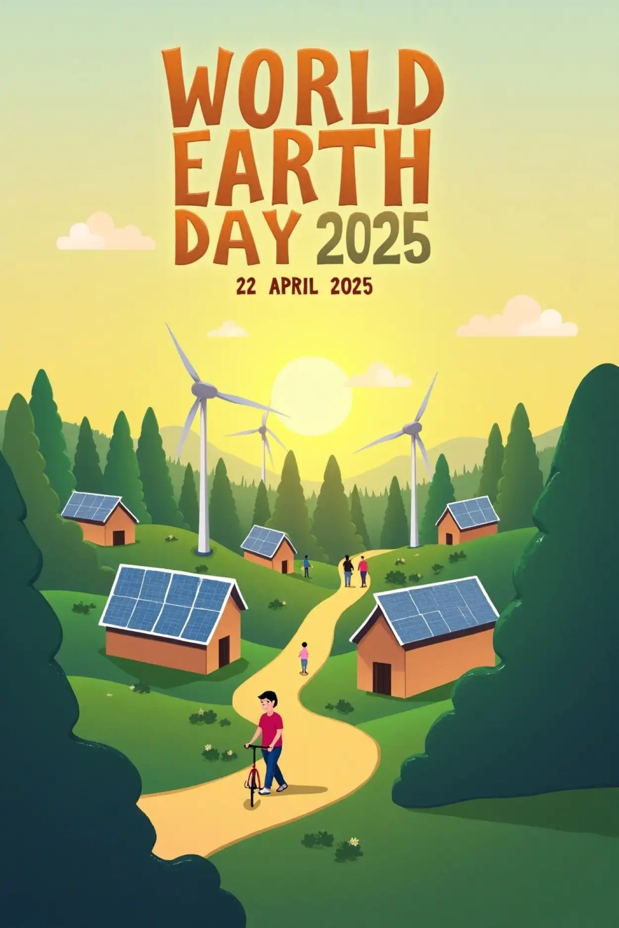 Free Download Eco-friendly Badge Earth Day - High Quality World Earth Day 2025 Background