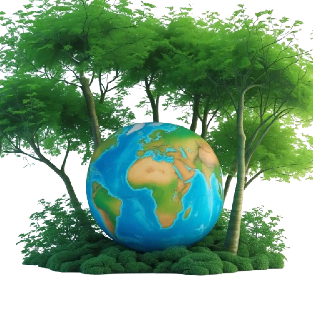 Free Download Eco Friendly Earth With Trees PNG Download - High Quality Earth With Trees Png PNG Image