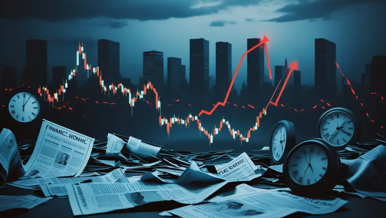 economic crash stock market background