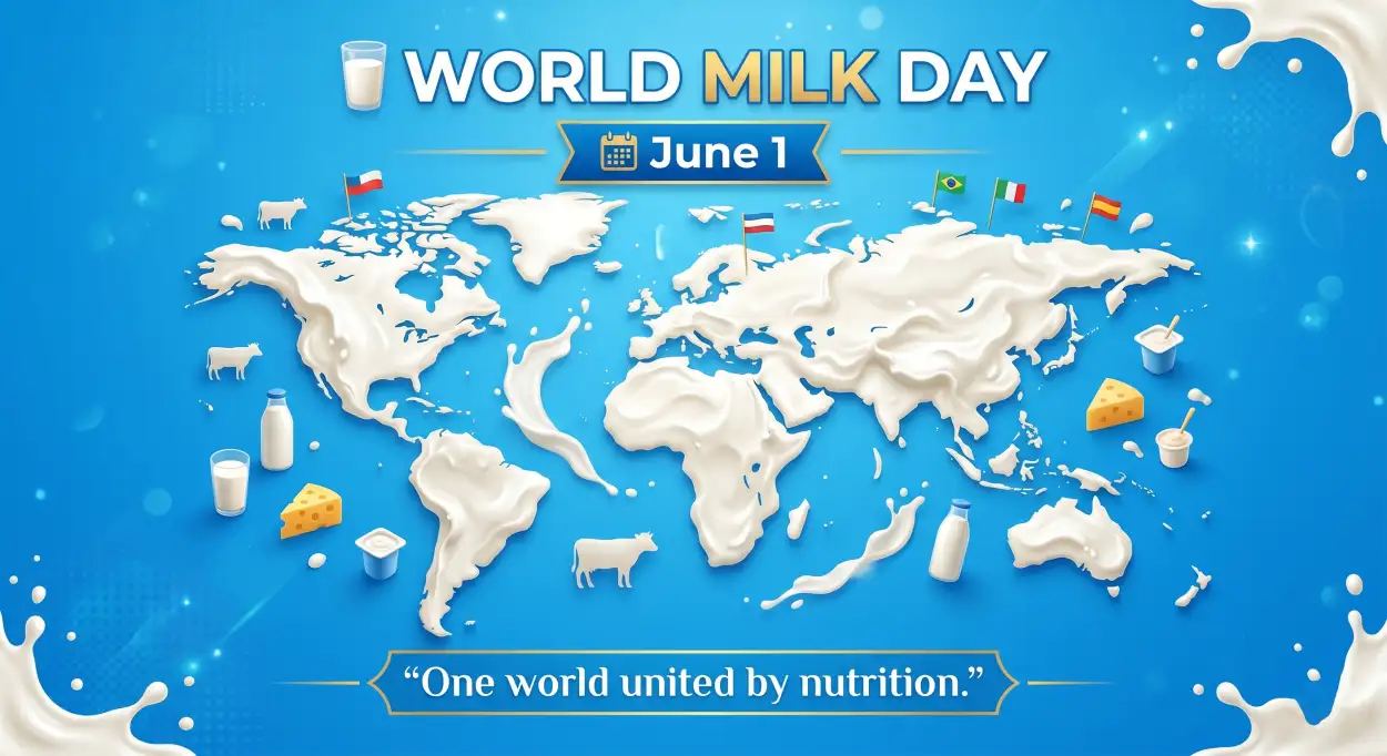 Free Download Editable World Milk Day Poster Template - High Quality World Milk Day Poster Image