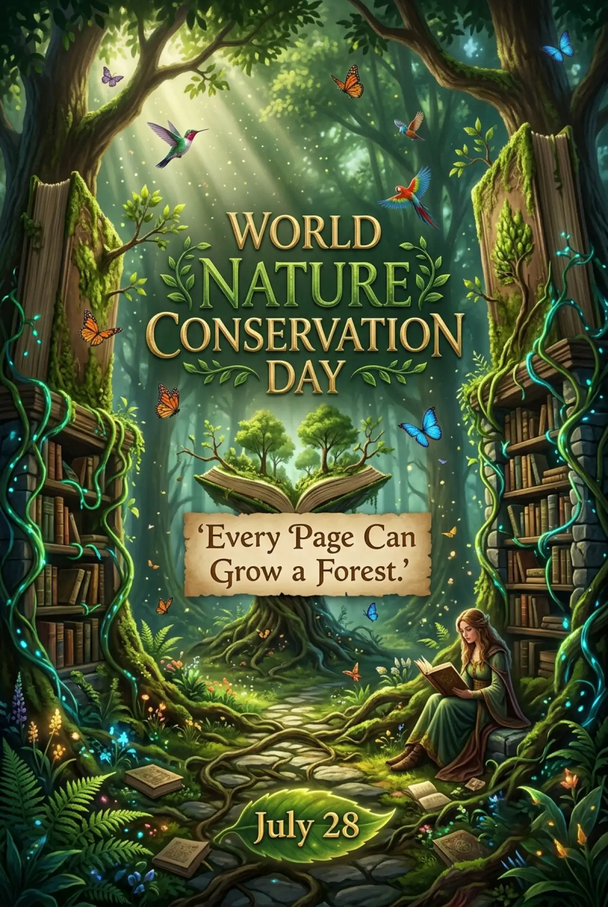 Free Download Educational Nature Conservation Infographic - High Quality World Nature Conservation Day 2026 Image