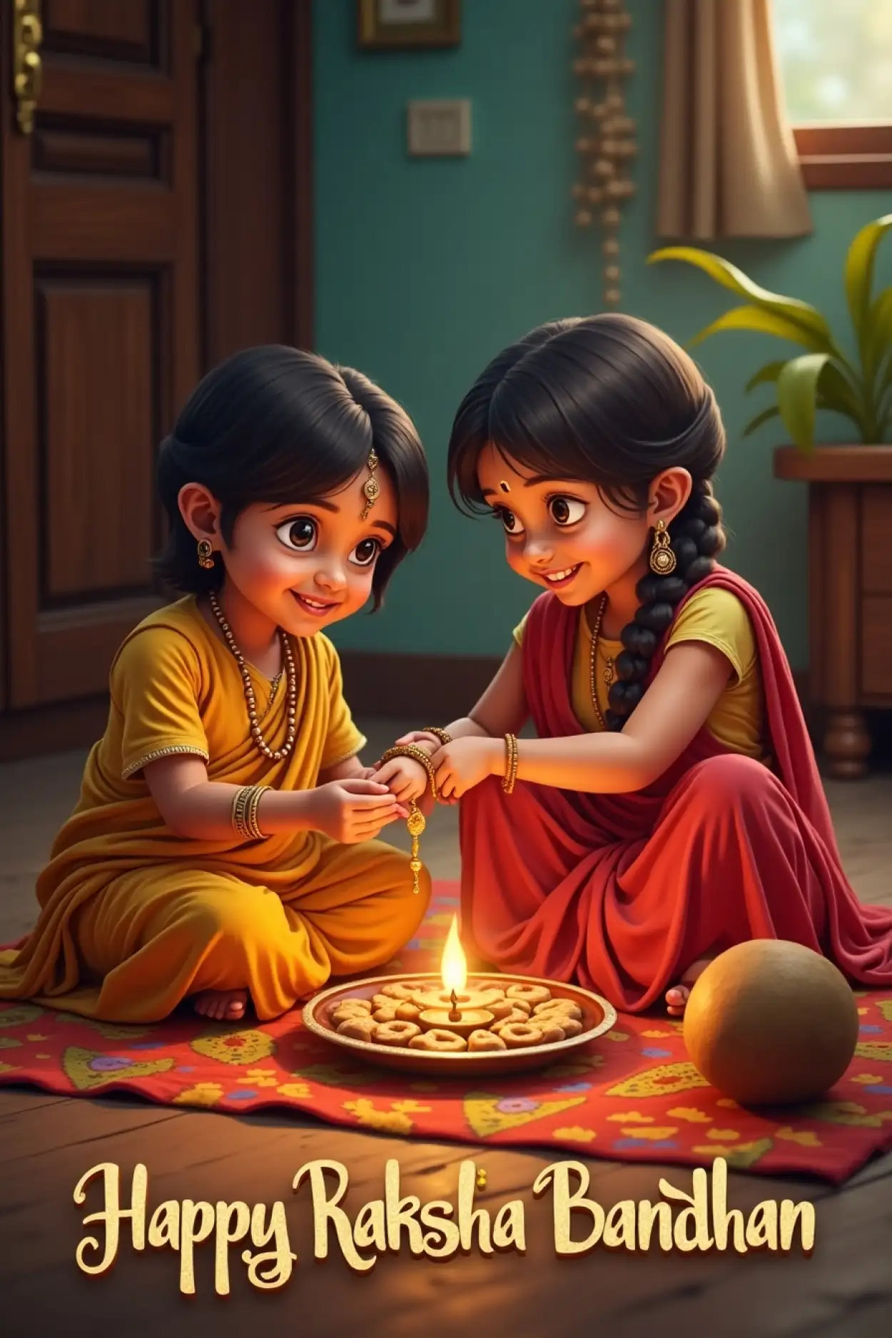 Free Download Educational Rakhi Messages For Children - High Quality Happy Raksha Bandhan Wishes For Children Background
