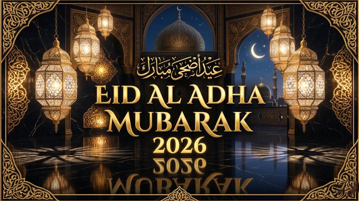 Free Download Eid Al Adha Greeting Card Square Design 2026 - High Quality Eid Al Adha Greeting Card 2026 Image