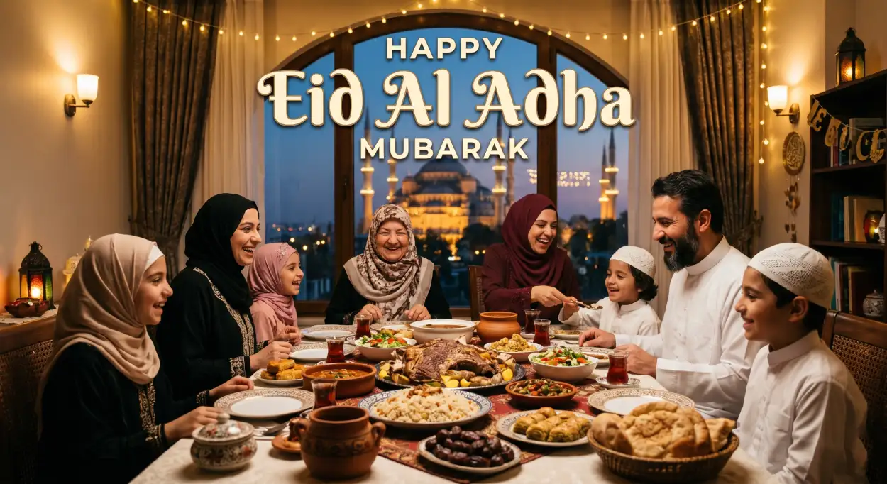 Free Download Eid Al Adha Greeting Card Viral Style 2026 - High Quality Eid Al Adha Greeting Card 2026 Image