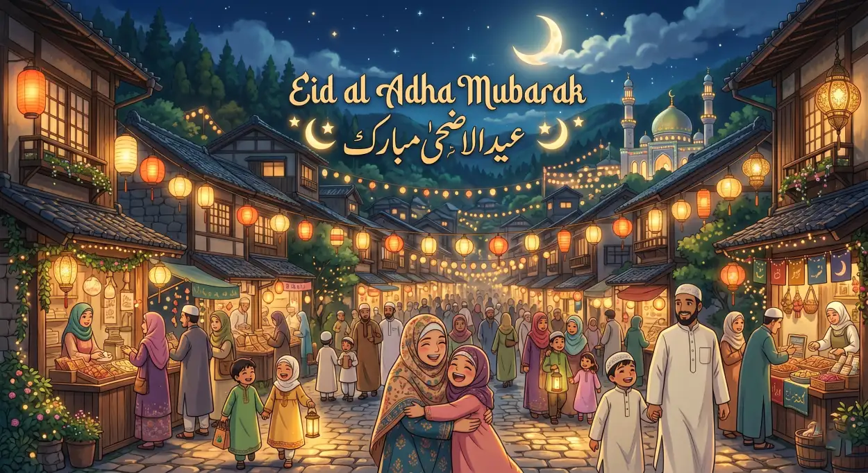 Free Download Eid Al Adha Mubarak 2026 Eid Festival Web Banner - High Quality Eid Al Adha Mubarak 2026 Image