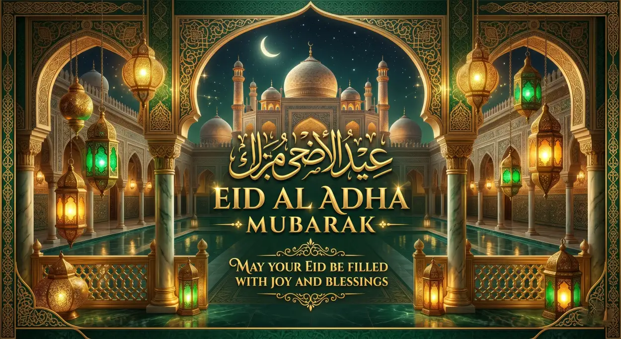 Free Download Eid Al Adha Mubarak 2026 Islamic Prayer Background Images - High Quality Eid Al Adha Mubarak 2026 Background Image