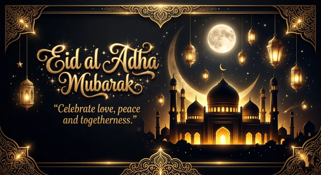 Free Download Eid Al Adha Mubarak 2026 Islamic Vector Social Banner - High Quality Eid Al Adha Mubarak 2026 Image