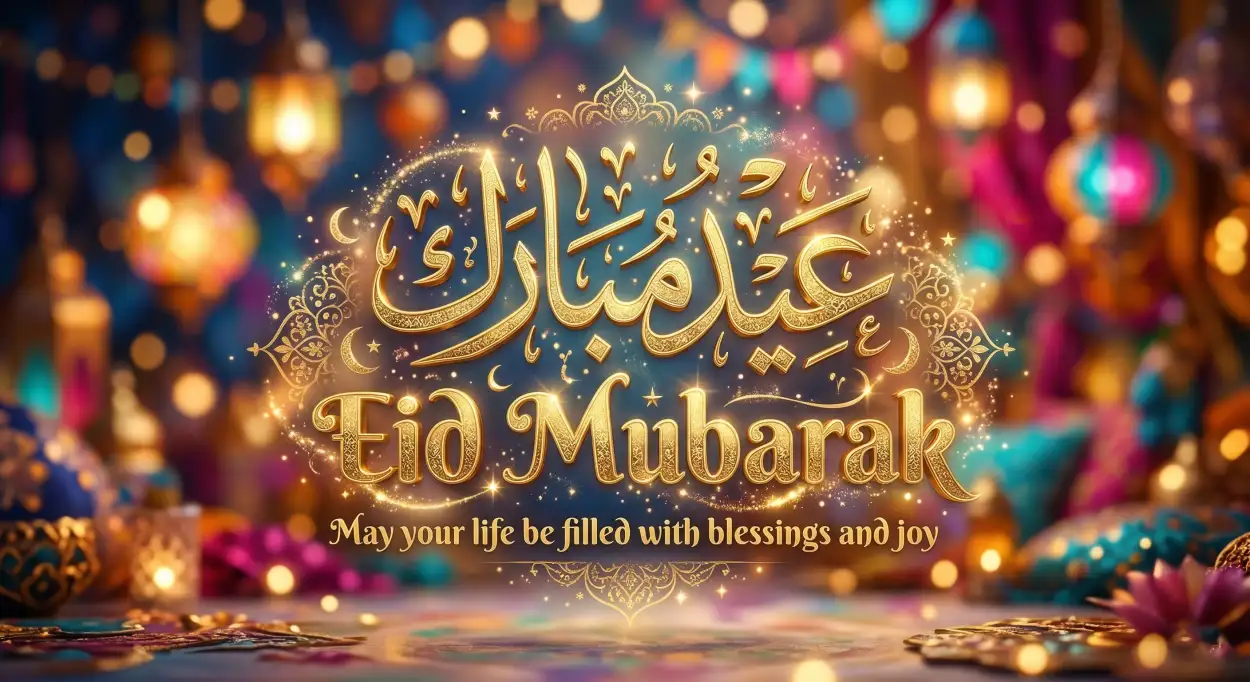 Free Download Eid Mubarak 2026 Wishes In English - High Quality Eid Mubarak 2026 Image