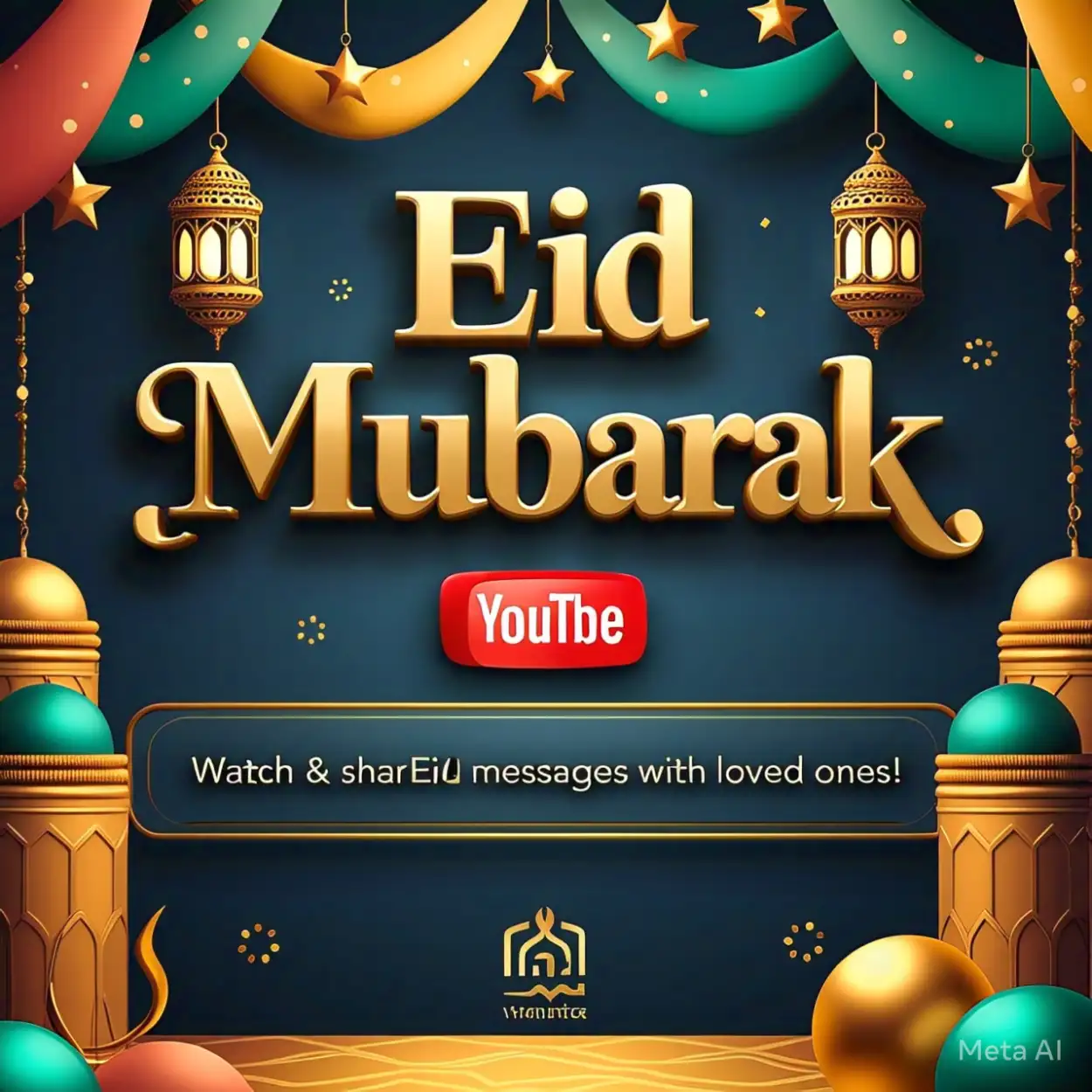 Eid Mubarak Wishes for YouTube Thumbnails