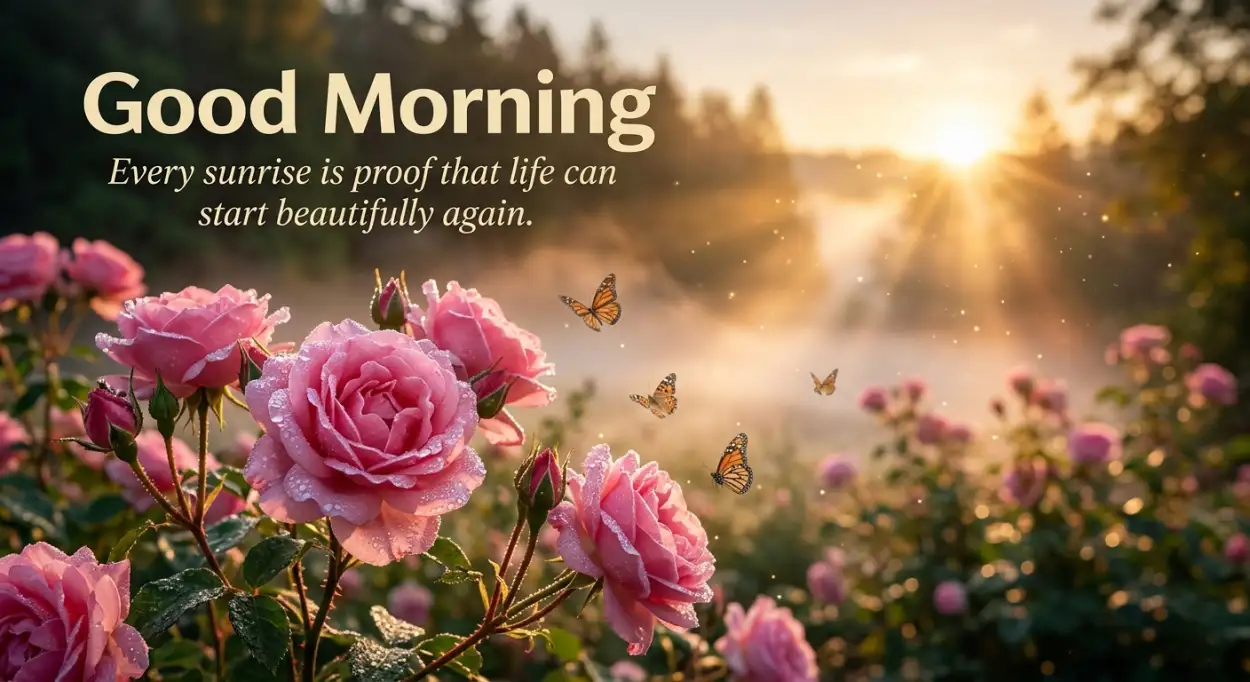 Free Download Elegant Floral Good Morning Quotes - High Quality Good Morning With Flowers Image